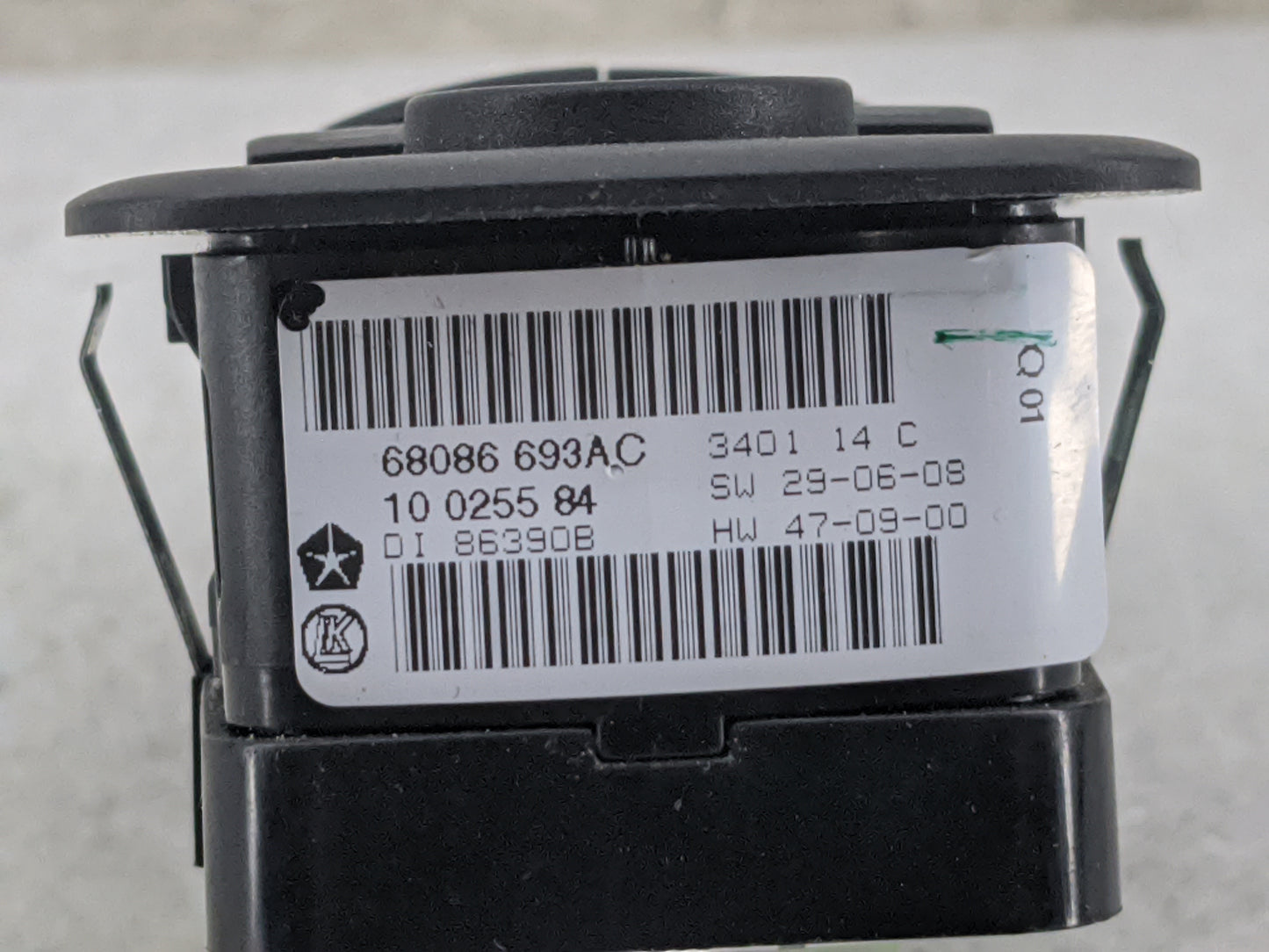 2011-2013 Dodge Durango Master Power Window Switch Replacement Driver Side Left P/N:68086693AC 1002558 Fits Fits 2011 2012 2