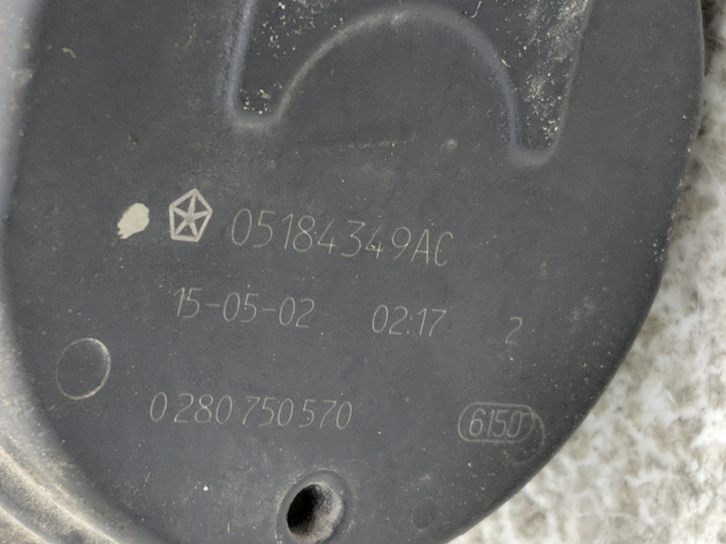 2011-2020 Dodge Grand Caravan Throttle Body P/N:0 280 750 570 05184349AC Fits OEM Used Auto Parts - Oemusedautoparts1.com