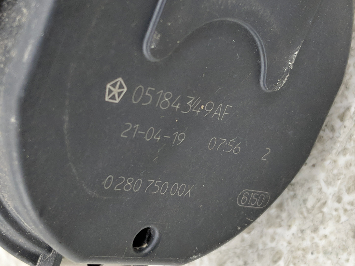 2011-2020 Dodge Grand Caravan Throttle Body P/N:05184349AF 0 280 750 770 Fits OEM Used Auto Parts - Oemusedautoparts1.com
