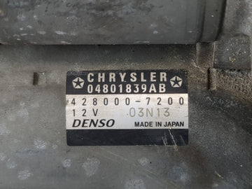 2011-2019 Dodge Journey Car Starter Motor Solenoid OEM P/N:04801839AB 428000-7200 Fits OEM Used Auto Parts
