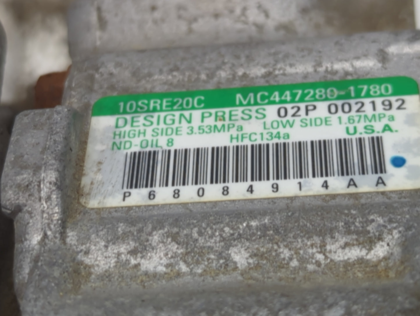 2011-2019 Dodge Journey Air Conditioning A/c Ac Compressor Oem - Oemusedautoparts1.com