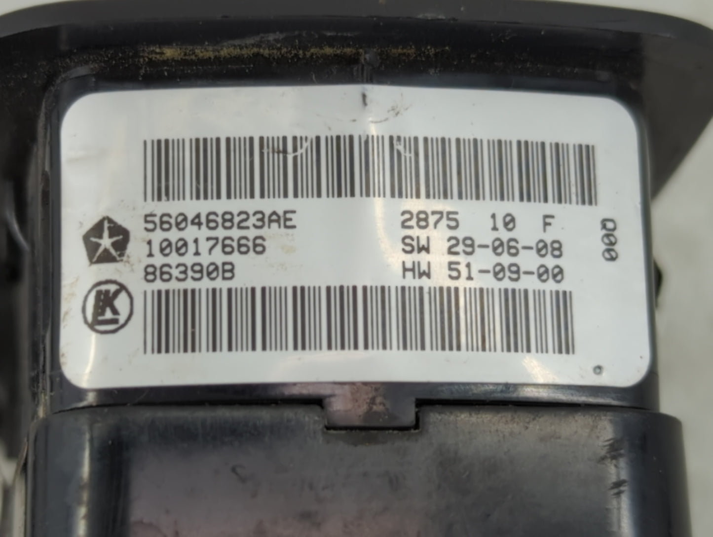 2012 Dodge Ram 1500 Master Power Window Switch Replacement Driver Side Left P/N:56046823AE Fits OEM Used Auto Parts - Oemuse