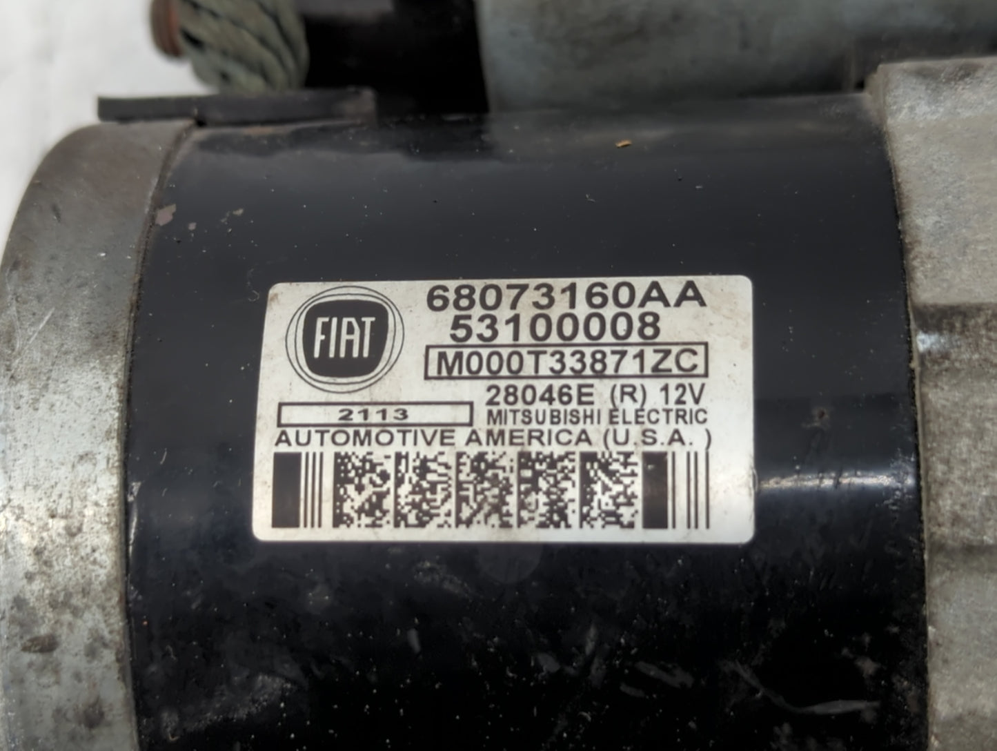 2012-2017 Fiat 500 Car Starter Motor Solenoid OEM P/N:M000T33871ZC 68073160AA Fits Fits 2012 2013 2014 2015 2016 2017 OEM Us