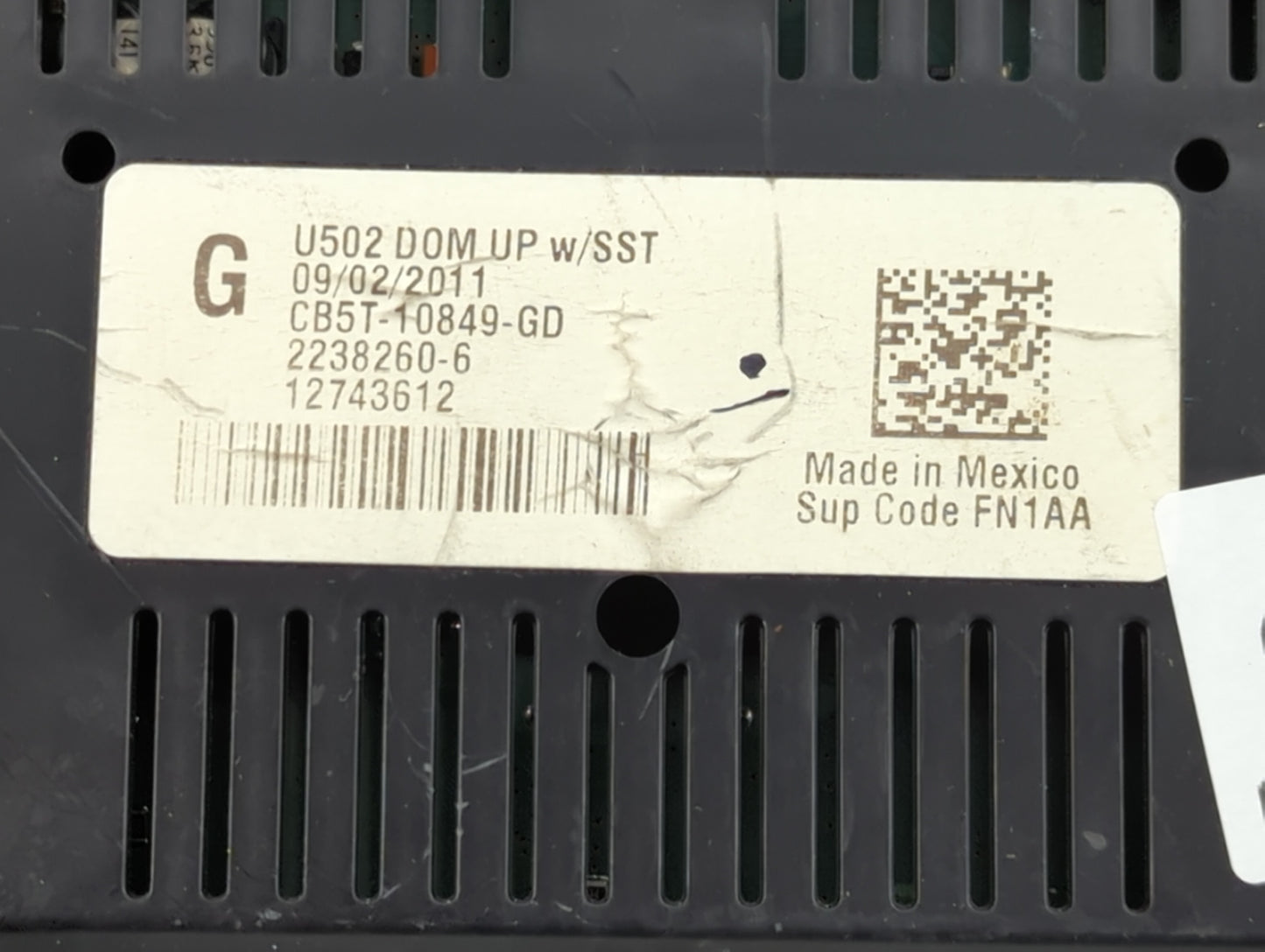 2012 Ford Explorer Instrument Cluster Speedometer Gauges P/N:CB5T-10849-GD Fits OEM Used Auto Parts - Oemusedautoparts1.com