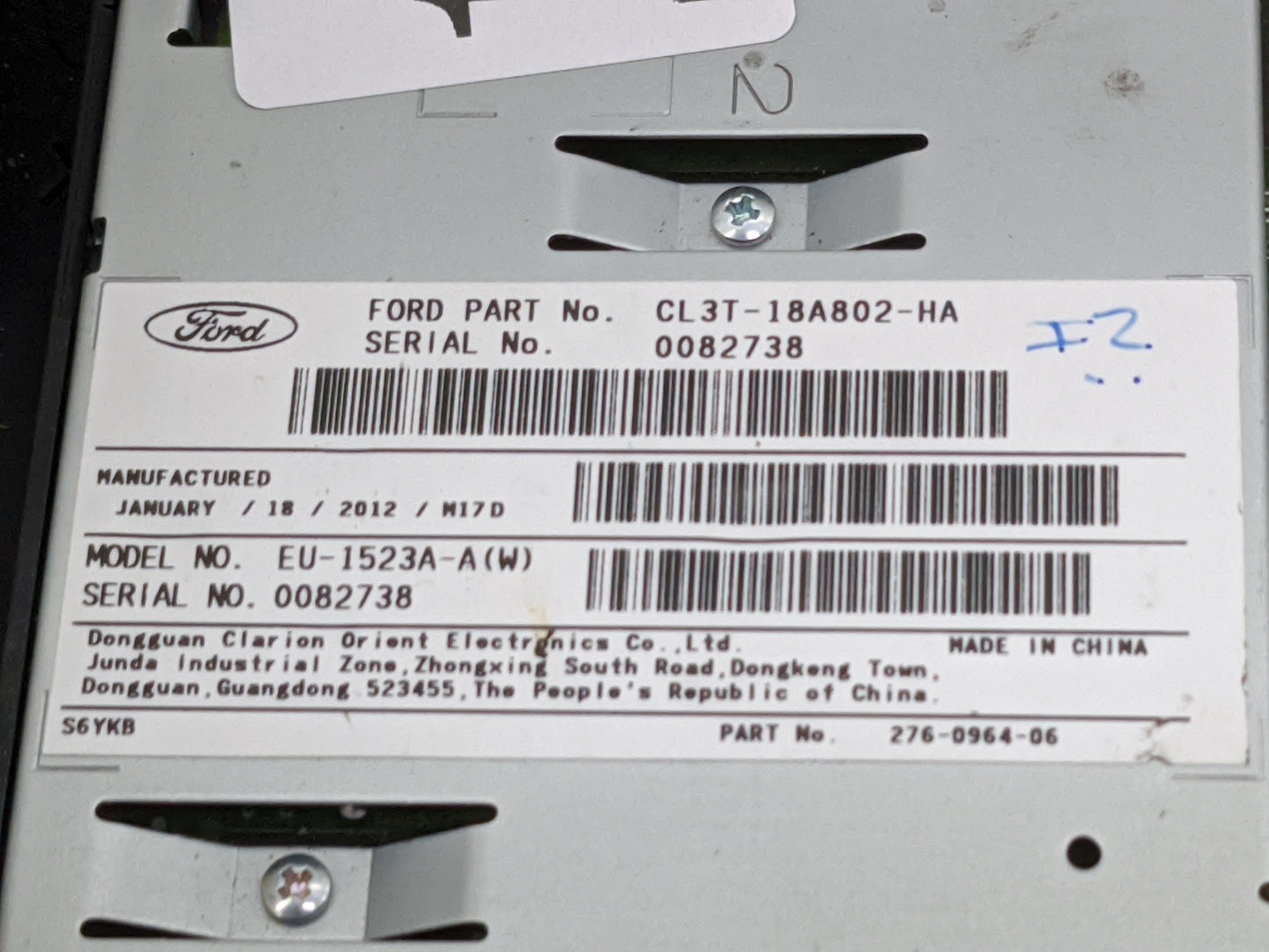 2011-2012 Ford F-150 Climate Control Module Temperature AC/Heater Replacement P/N:CL3T-18A802-HA EU-1523A-A Fits Fits 2011 2