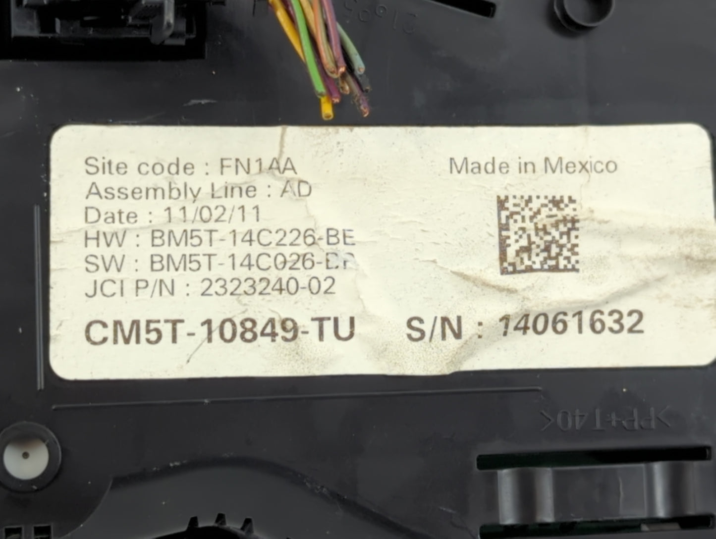 2012 Ford Focus Instrument Cluster Speedometer Gauges P/N:CM5T-10849-TU Fits OEM Used Auto Parts - Oemusedautoparts1.com