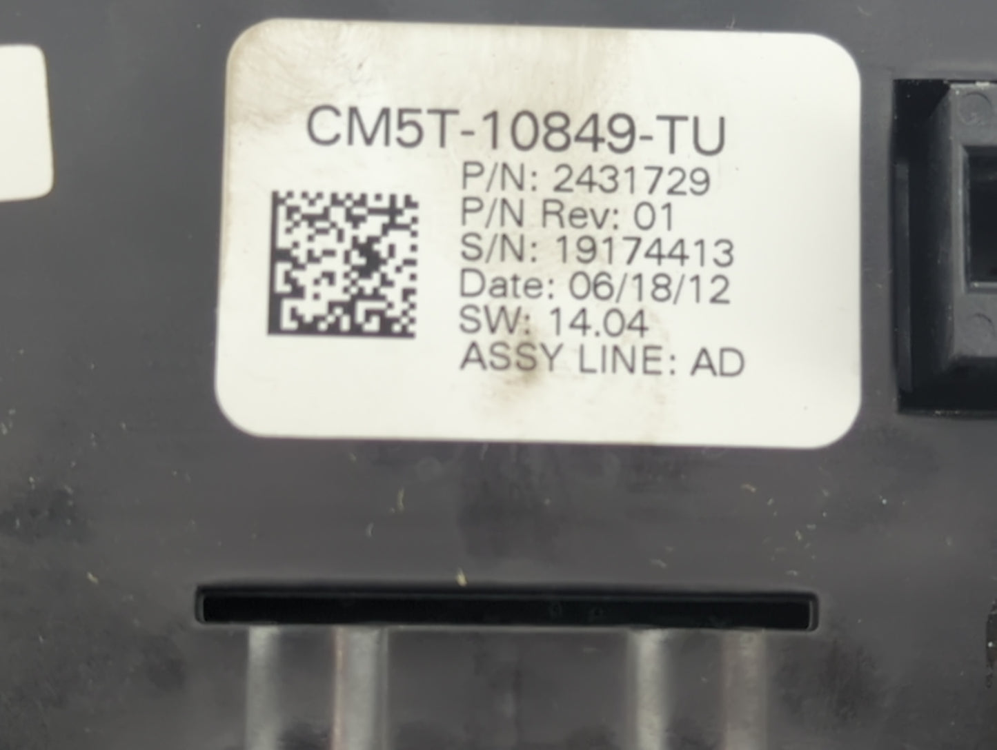 2012 Ford Focus Instrument Cluster Speedometer Gauges P/N:CM5T-10849-TU Fits OEM Used Auto Parts - Oemusedautoparts1.com
