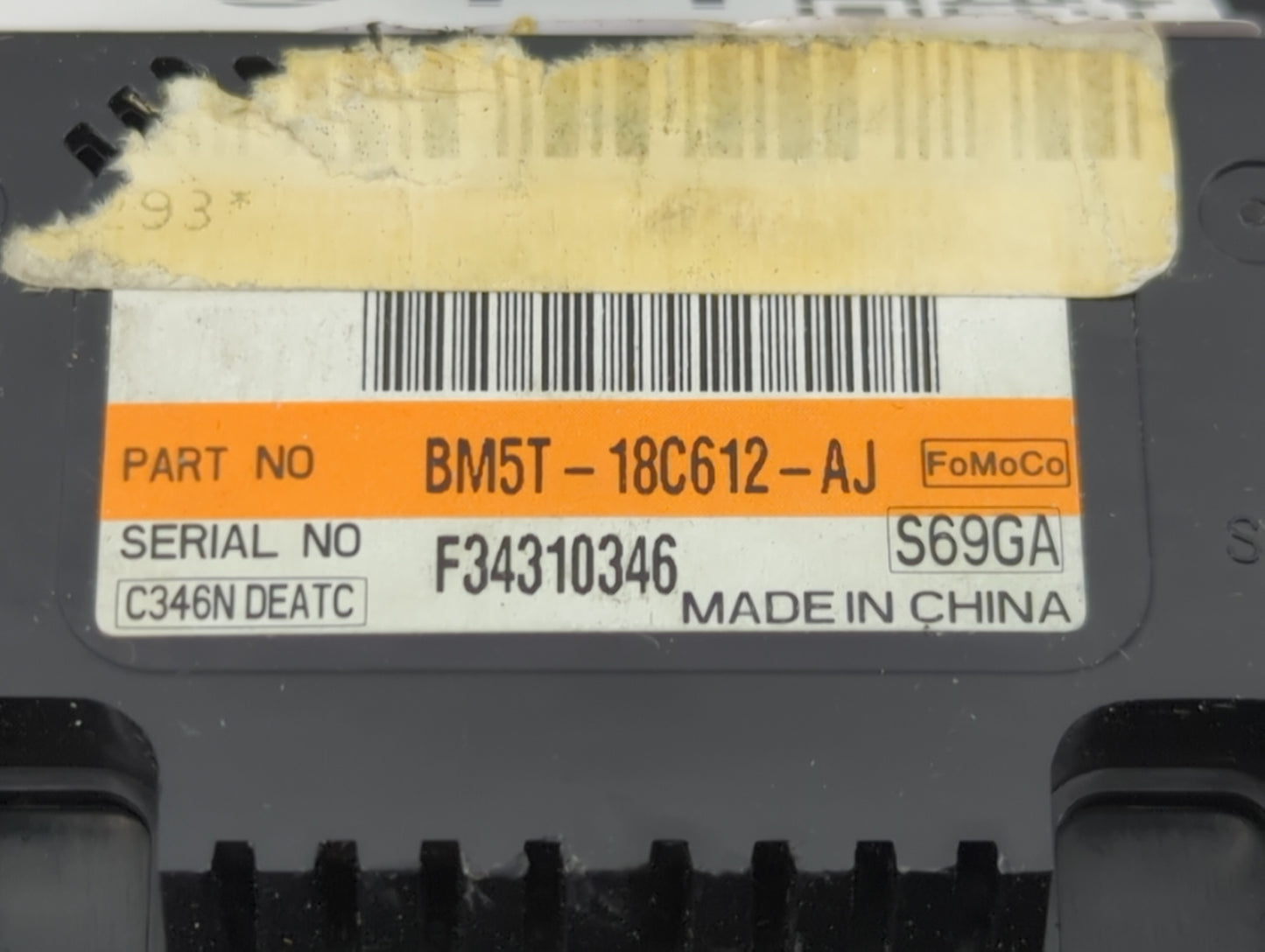 2012 Ford Focus Climate Control Module Temperature AC/Heater Replacement P/N:BM5T-18C612-AJ Fits OEM Used Auto Parts - Oemus