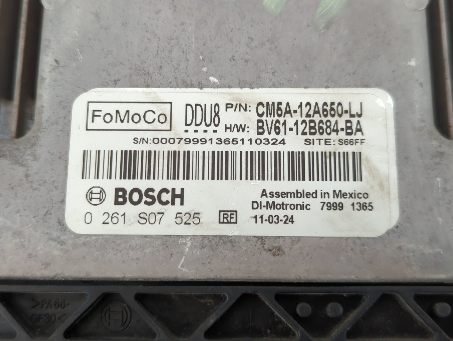 2012-2013 Ford Focus PCM Engine Control Computer ECU ECM PCU OEM P/N:BV61-12B684-BA CM5A-12A650-LJ Fits Fits 2012 2013 OEM U