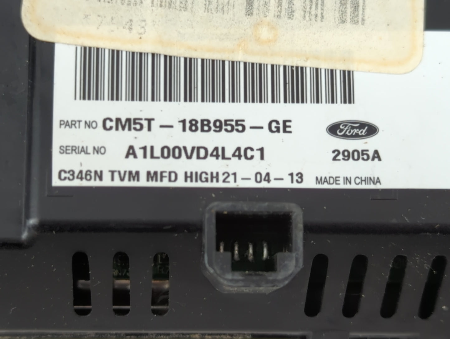 2012-2014 Ford Focus Radio AM FM Cd Player Receiver Replacement P/N:CM5T-18B955-GE Fits Fits 2012 2013 2014 OEM Used Auto Pa