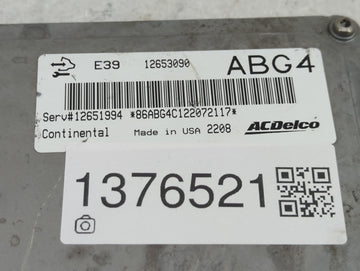 2012 Gmc Acadia PCM Engine Control Computer ECU ECM PCU OEM P/N:12653090 Fits Fits 2013 2014 2015 2016 OEM Used Auto Parts