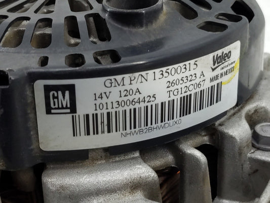 2010-2017 Gmc Terrain Alternator Replacement Generator Charging Assembly Engine OEM P/N:TG12C067 2605323 A Fits OEM Used Auto Parts