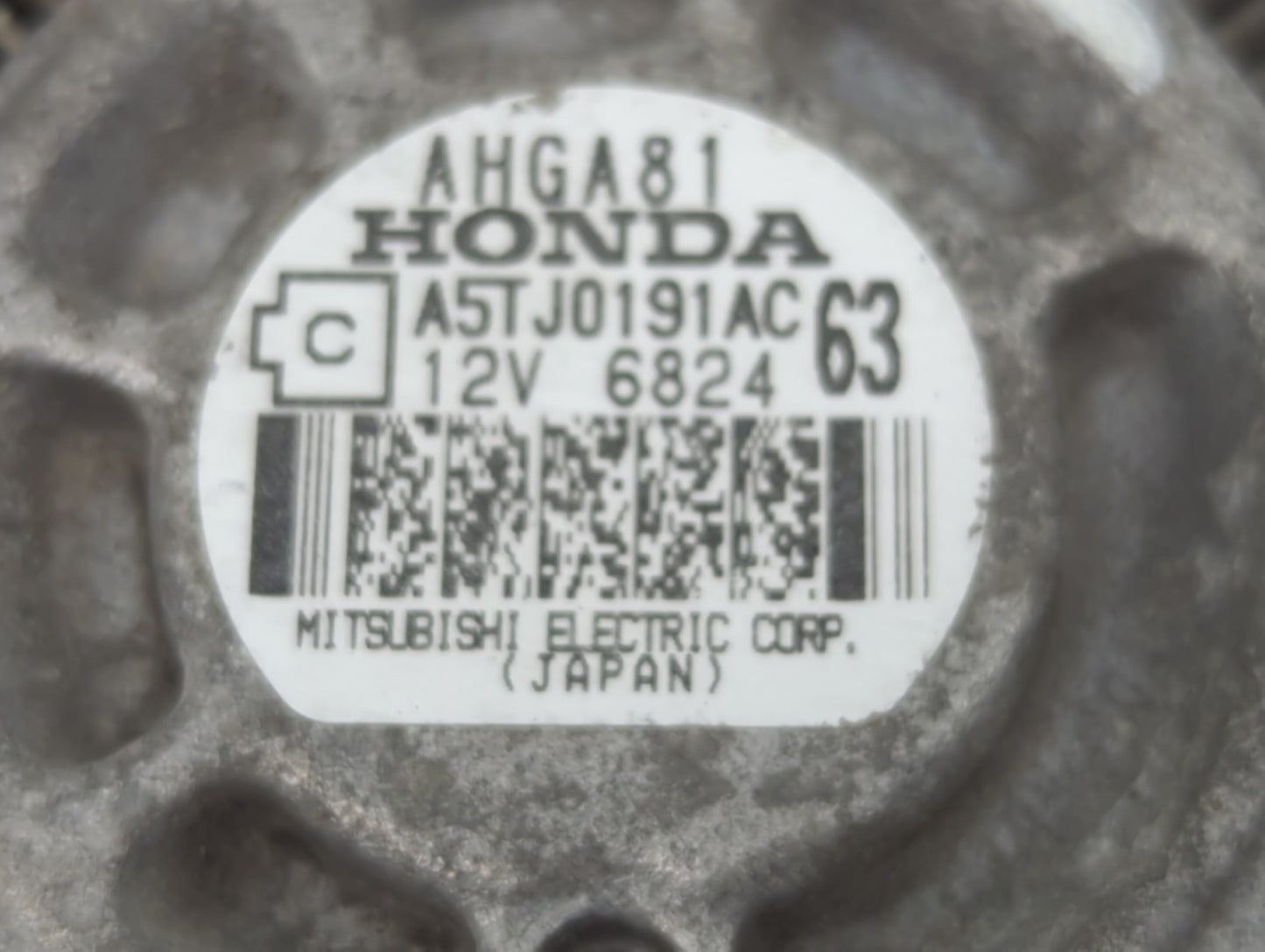 2012-2015 Honda Civic Alternator Replacement Generator Charging Assembly Engine OEM P/N:A5TJ0191AC Fits OEM Used Auto Parts