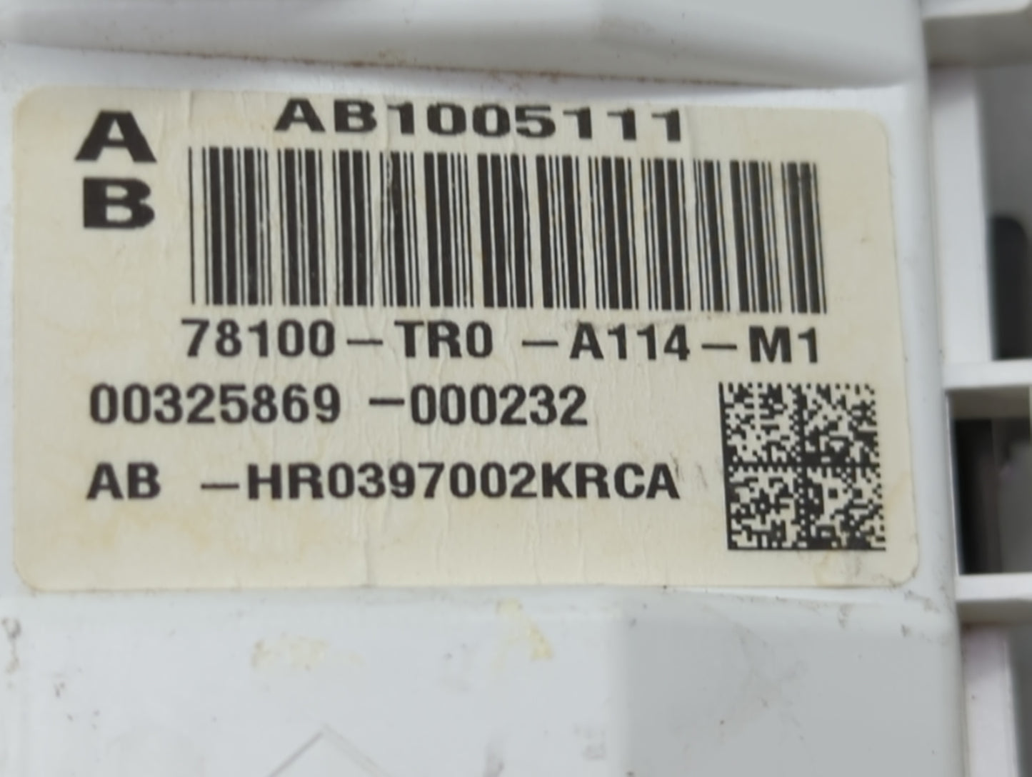 2012 Honda Civic Instrument Cluster Speedometer Gauges P/N:78100-TR0-A114-M1 Fits OEM Used Auto Parts - Oemusedautoparts1.co