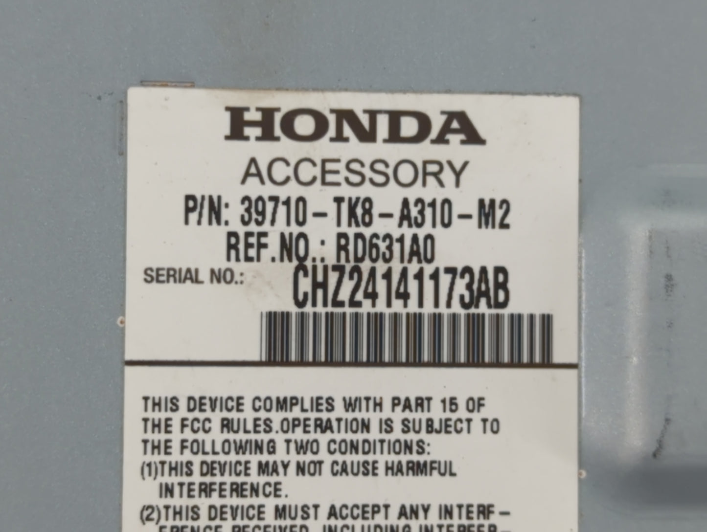 2011-2013 Honda Odyssey Radio AM FM Cd Player Receiver Replacement P/N:39710-TK8-A310-M2 3L5T-18C868-AC Fits Fits 2011 2012