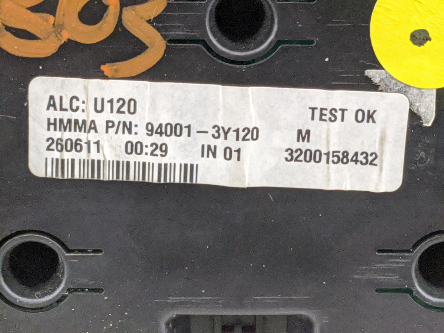 2012 Hyundai Elantra Instrument Cluster Speedometer Gauges P/N:94001-3Y120 Miles:92K Fits OEM Used Auto Parts - Oemusedautop