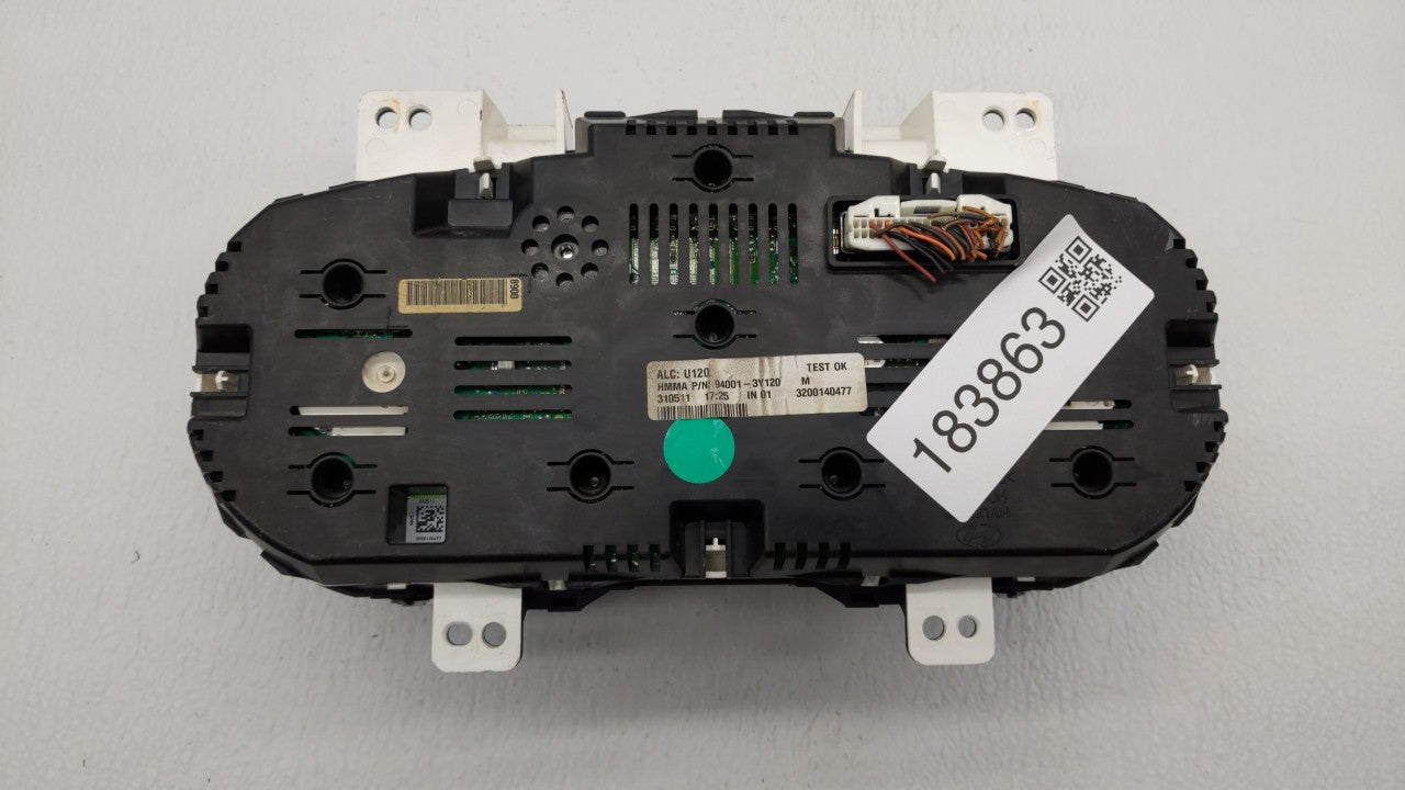 2012 Hyundai Elantra Instrument Cluster Speedometer Gauges P/N:94001-3Y120 94001-3X270 Fits OEM Used Auto Parts - Oemusedaut