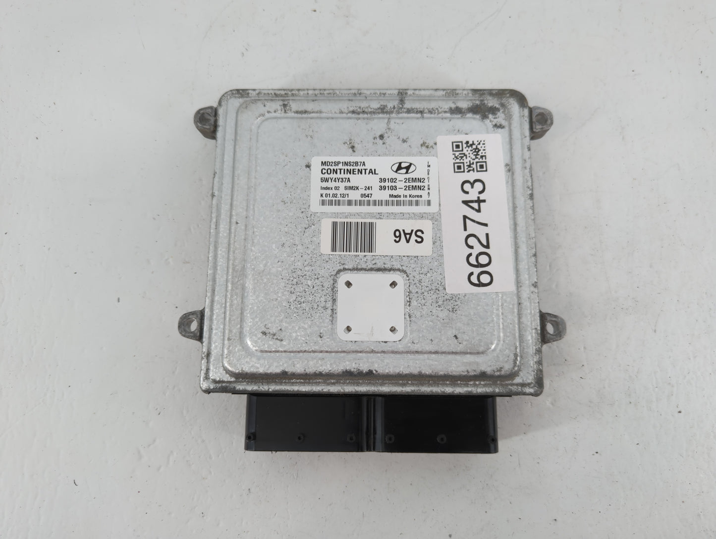 2011-2013 Hyundai Elantra PCM Engine Control Computer ECU ECM PCU OEM P/N:39103-2EMN2 39102-2EMN2 Fits Fits 2011 2012 2013 O