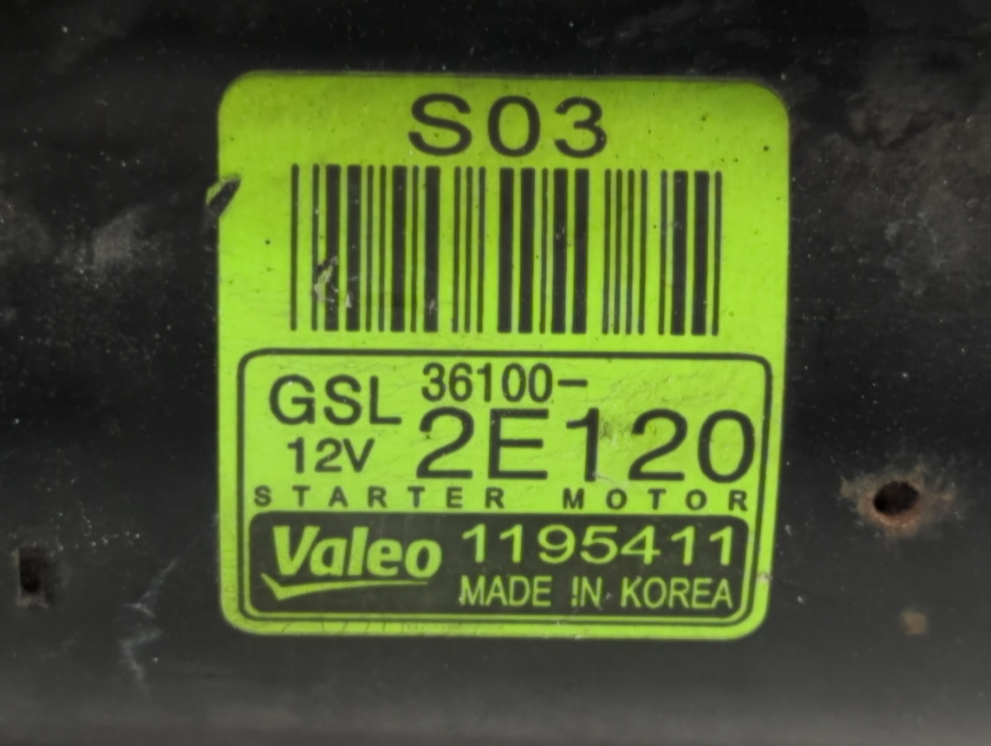 2011-2014 Hyundai Elantra Car Starter Motor Solenoid OEM P/N:1195411 36100-2E120 Fits Fits 2011 2012 2013 2014 OEM Used Auto
