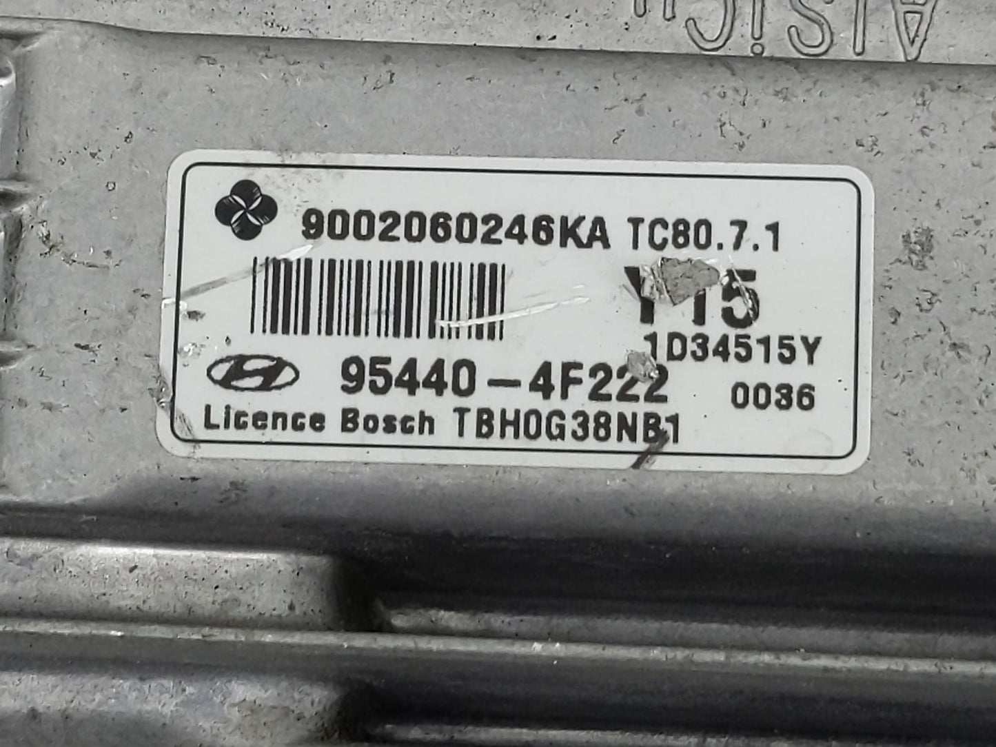 2012 Hyundai Genesis PCM Engine Control Computer ECU ECM PCU OEM P/N:95440-4F222 Fits OEM Used Auto Parts - Oemusedautoparts