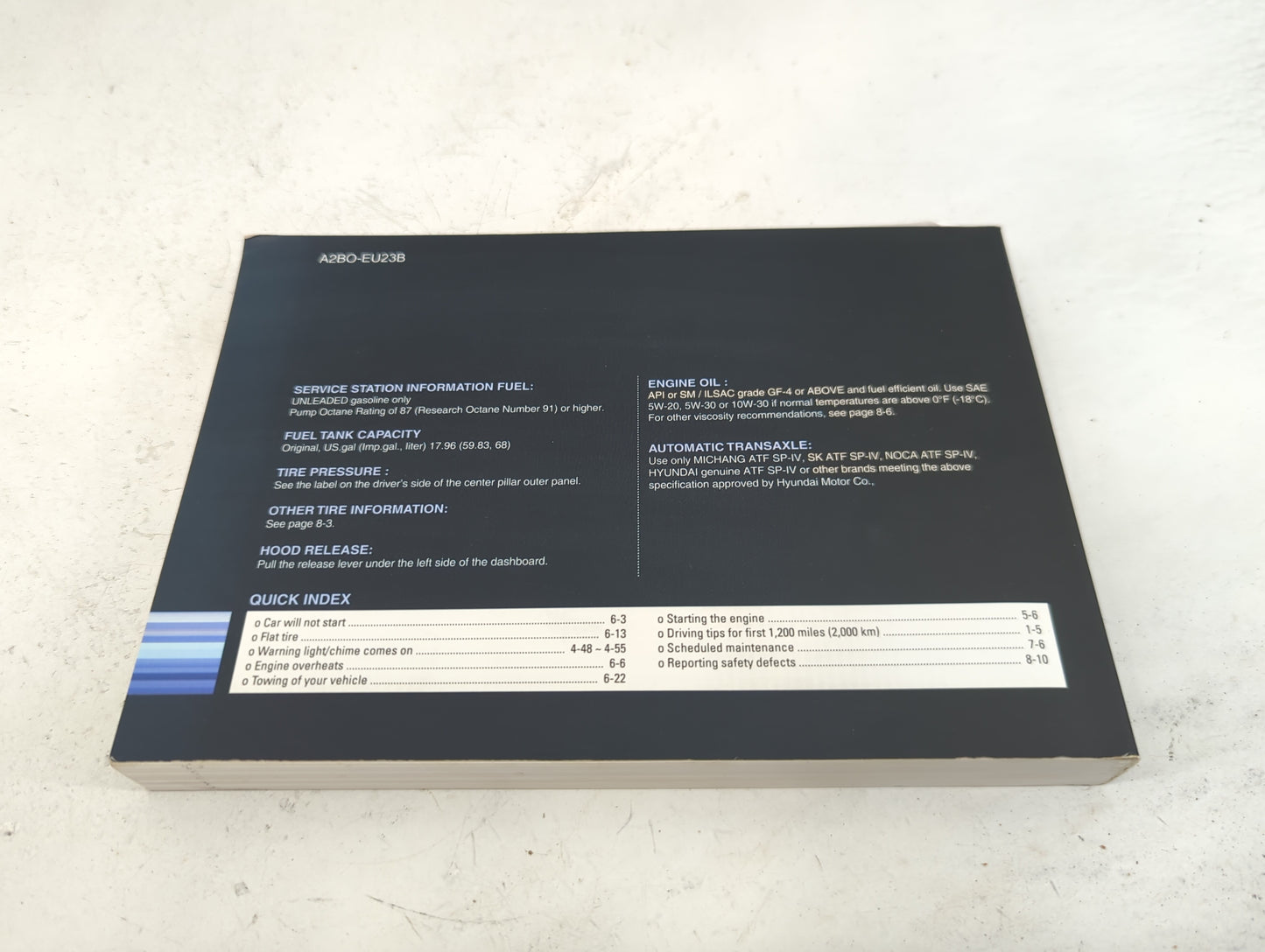 2012 Hyundai Santa Fe Owners Manual Book Guide P/N:A2BO-EU23B OEM Used Auto Parts - Oemusedautoparts1.com