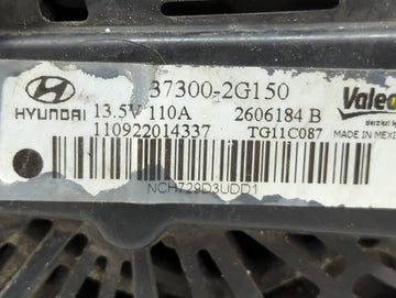 2012 Hyundai Sonata Alternator Replacement Generator Charging Assembly Engine OEM P/N:37300-2G150 Fits OEM Used Auto Parts