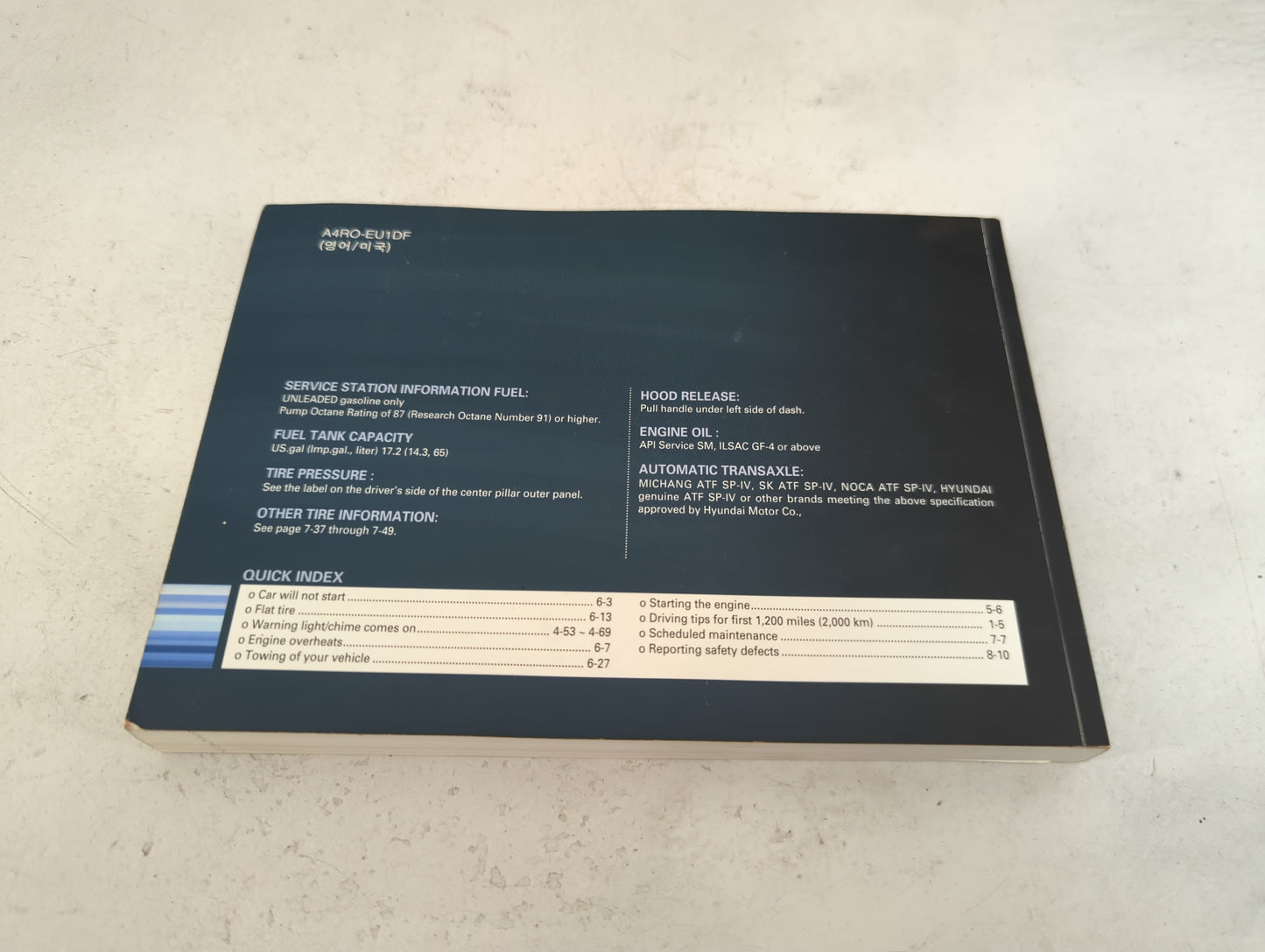 2012 Hyundai Sonata Owners Manual Book Guide P/N:A4RO-EU1DF OEM Used Auto Parts - Oemusedautoparts1.com