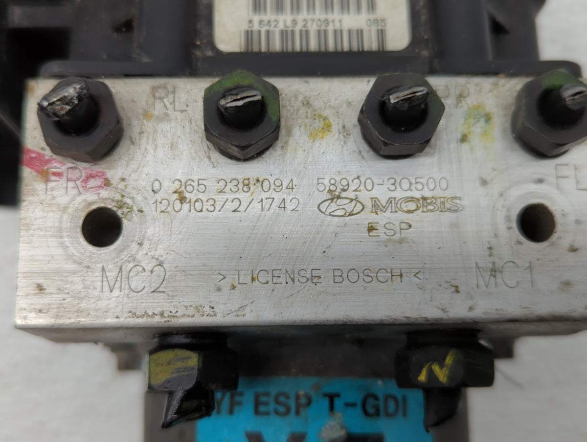 2011-2013 Hyundai Sonata Anti-Lock Brake ABS Pump Module Actuator OEM P/N:58920-3Q600 58920-3S400 Fits Fits 2011 2012 2013 O