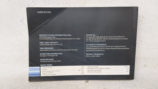 2012 Hyundai Sonata Owners Manual Book Guide OEM Used Auto Parts