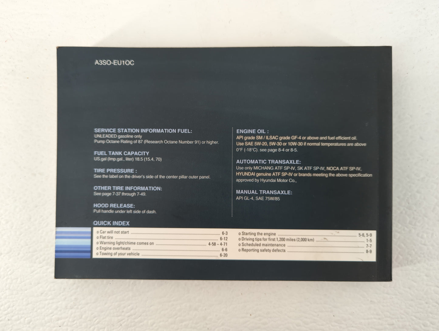 2012 Hyundai Sonata Owners Manual Book Guide P/N:A3S0-EU10C OEM Used Auto Parts - Oemusedautoparts1.com