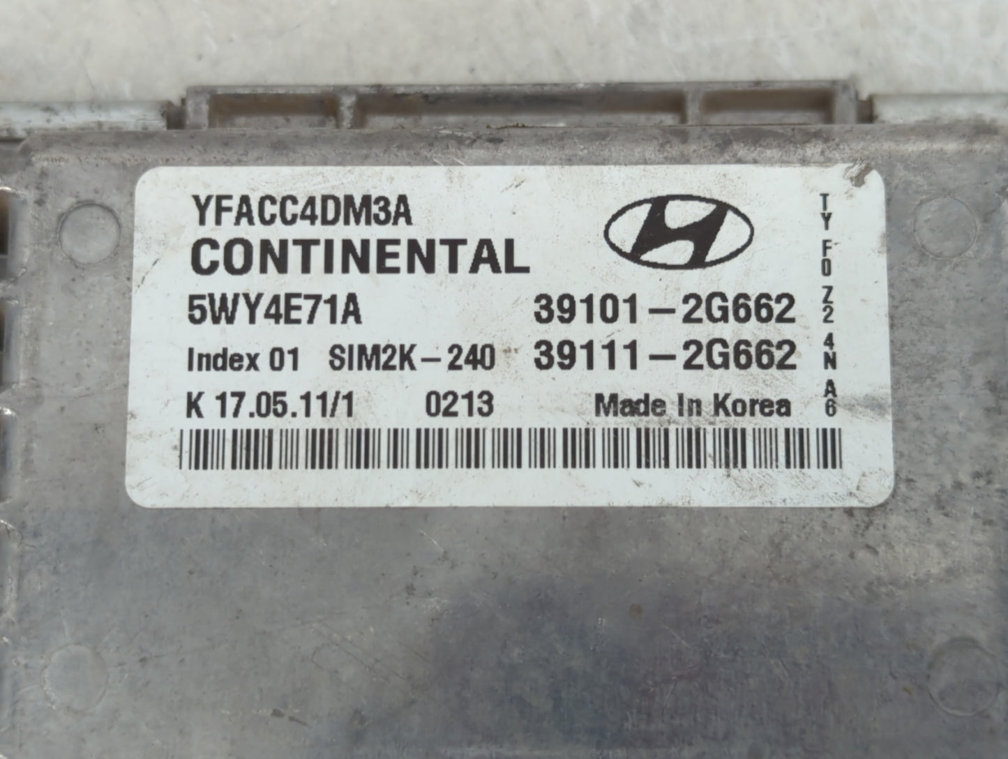 2011-2014 Hyundai Sonata PCM Engine Control Computer ECU ECM PCU OEM P/N:39111-2G662 39101-2G662 Fits Fits 2011 2012 2013 20