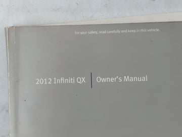 2012 Infiniti Qx50 Owners Manual Book Guide P/N:OM2E 0Z62U0 OEM Used Auto Parts