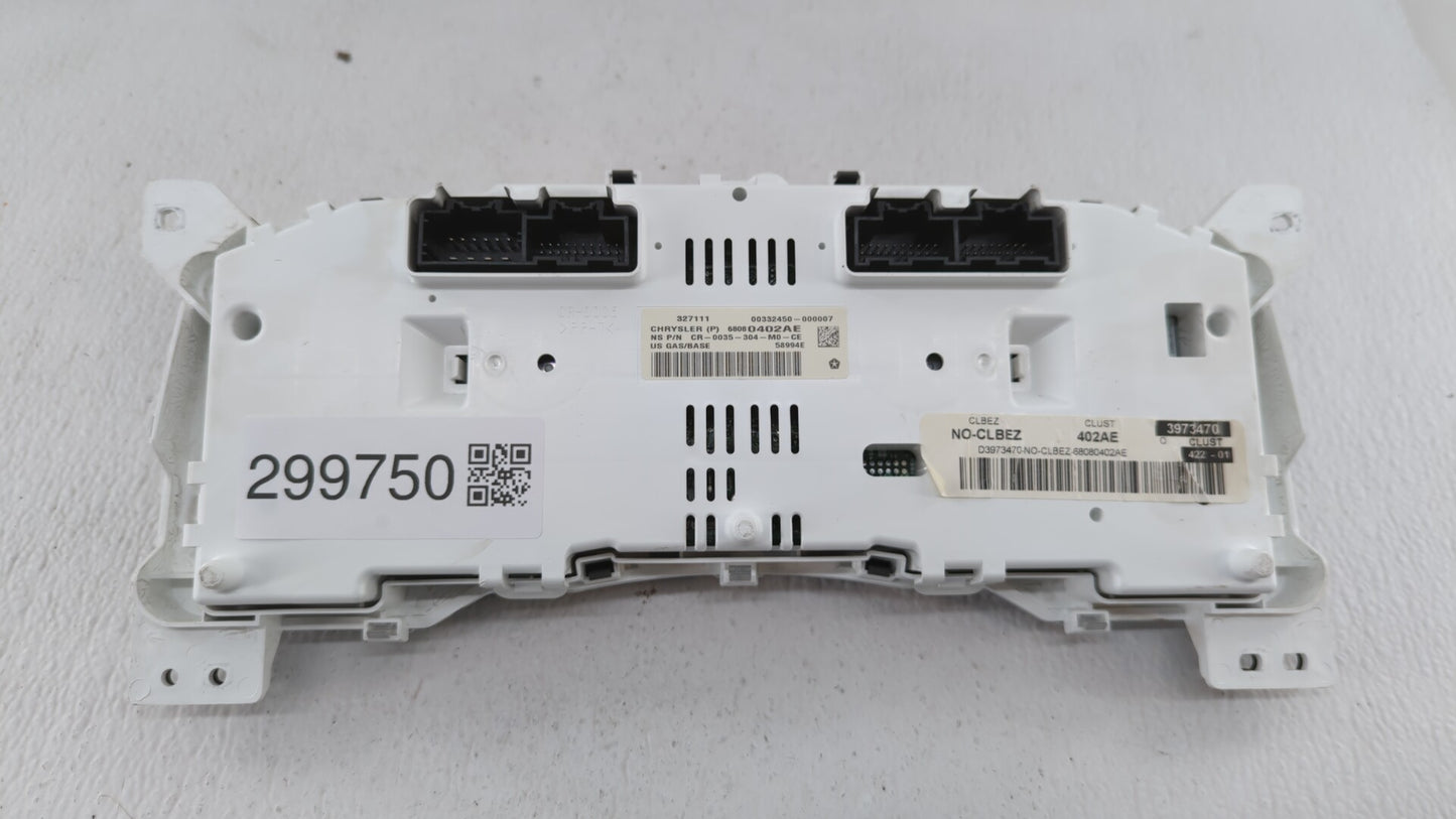 2011-2012 Jeep Compass Instrument Cluster Speedometer Gauges P/N:68080402AE 98080402AD, P68080402AE Fits Fits 2011 2012 OEM