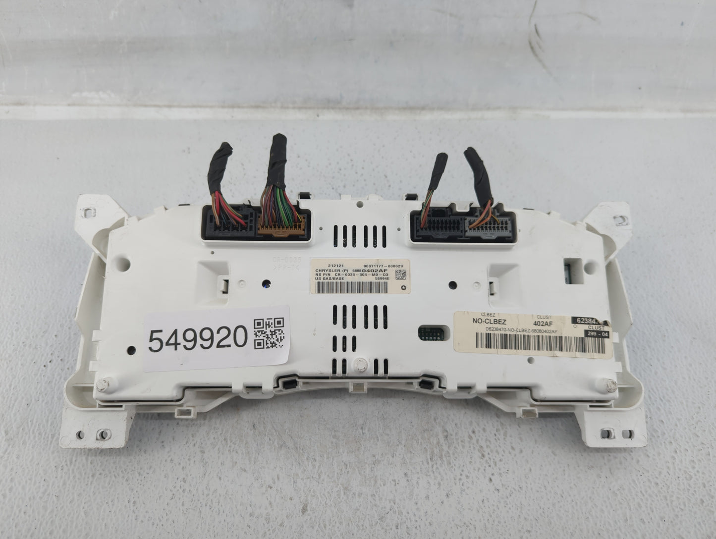 2011-2013 Jeep Compass Instrument Cluster Speedometer Gauges P/N:68080402AF 68080402AE Fits Fits 2011 2012 2013 OEM Used Aut