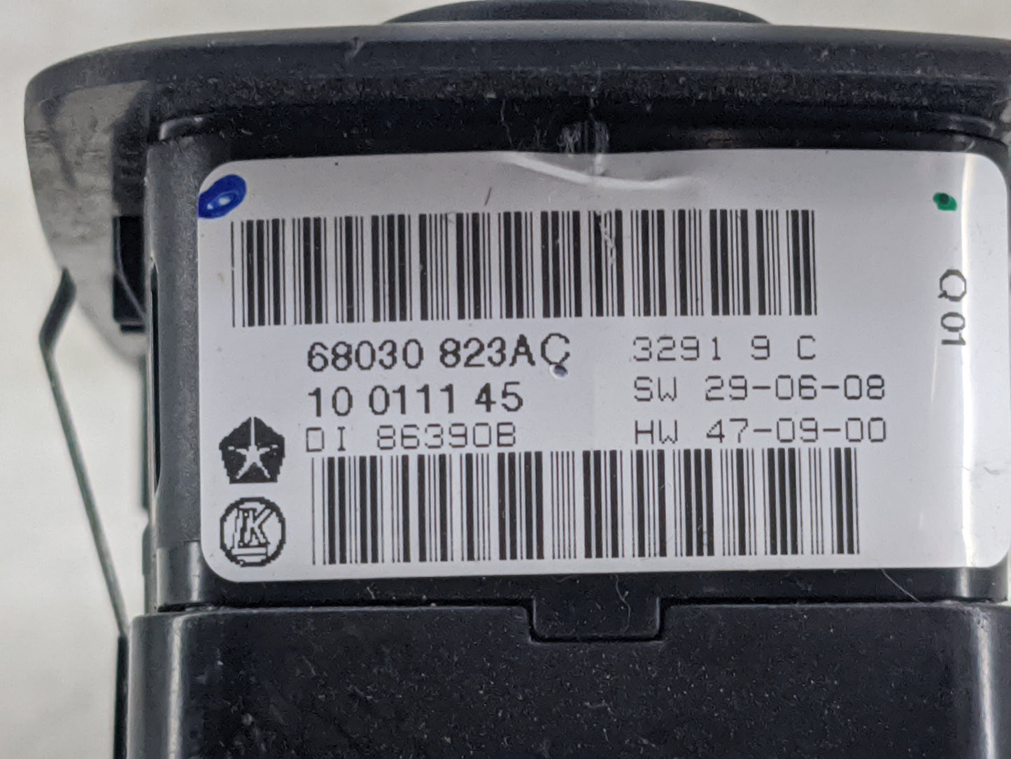 2011-2013 Jeep Grand Cherokee Master Power Window Switch Replacement Driver Side Left P/N:68030823AC 1001114 5 Fits OEM Used