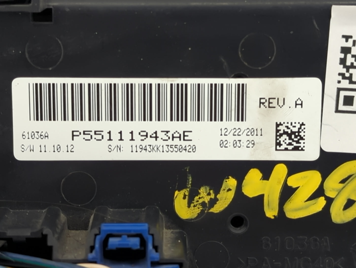 2010-2012 Jeep Liberty Climate Control Module Temperature AC/Heater Replacement P/N:P55111943AE Fits Fits 2010 2011 2012 OEM