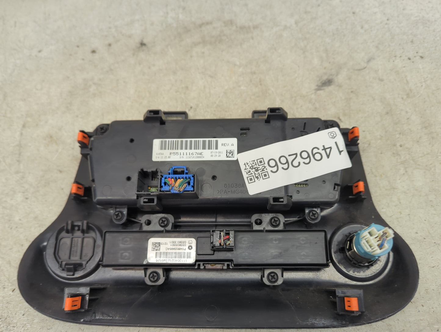 2011-2013 Jeep Wrangler Climate Control Module Temperature AC/Heater Replacement P/N:P55111167AE P04602985AC Fits OEM Used A