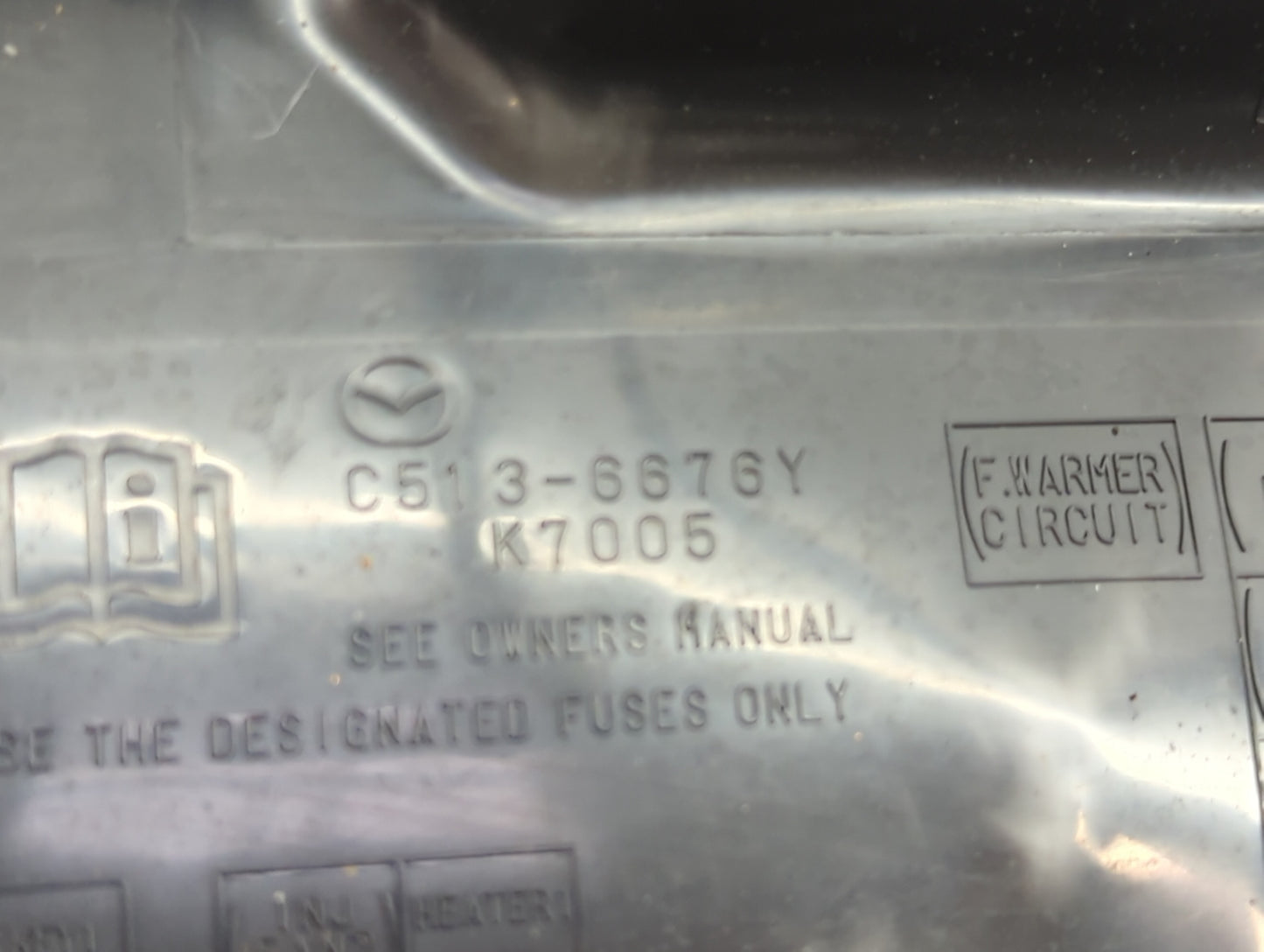 2012-2017 Mazda 5 Fusebox Fuse Box Panel Relay Module P/N:C513-6676Y Fits Fits 2012 2013 2014 2015 2016 2017 OEM Used Auto P