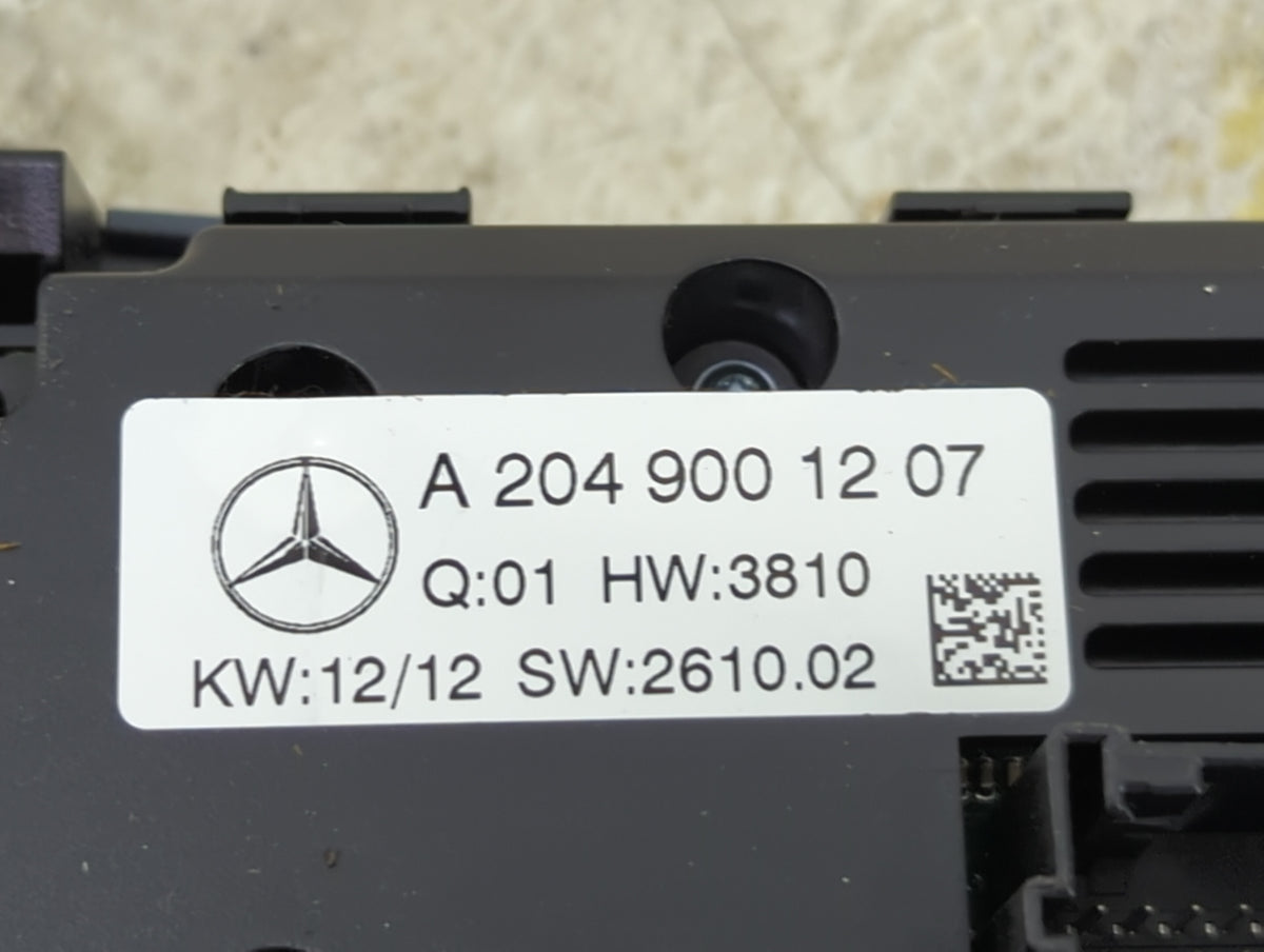 2012 Mercedes-Benz C-Class Climate Control Module Temperature AC/Heater Replacement P/N:A2049001207 Fits Fits 2013 2014 2015