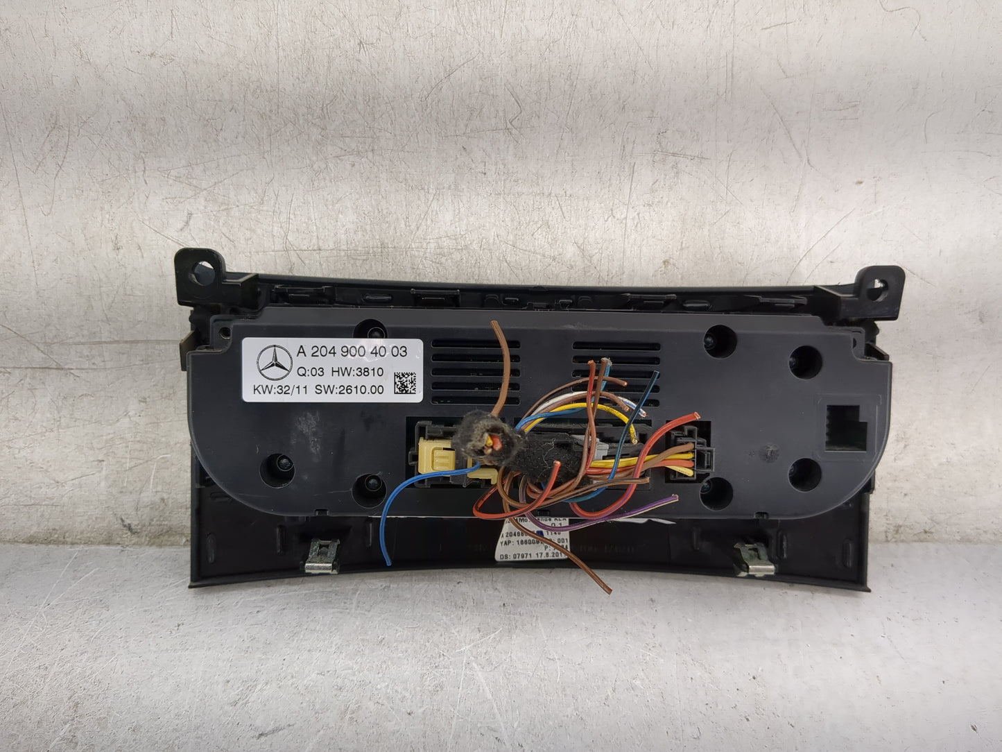 2012 Mercedes-Benz C250 Climate Control Module Temperature AC/Heater Replacement P/N:A2049004003 Fits Fits 2013 2014 2015 20
