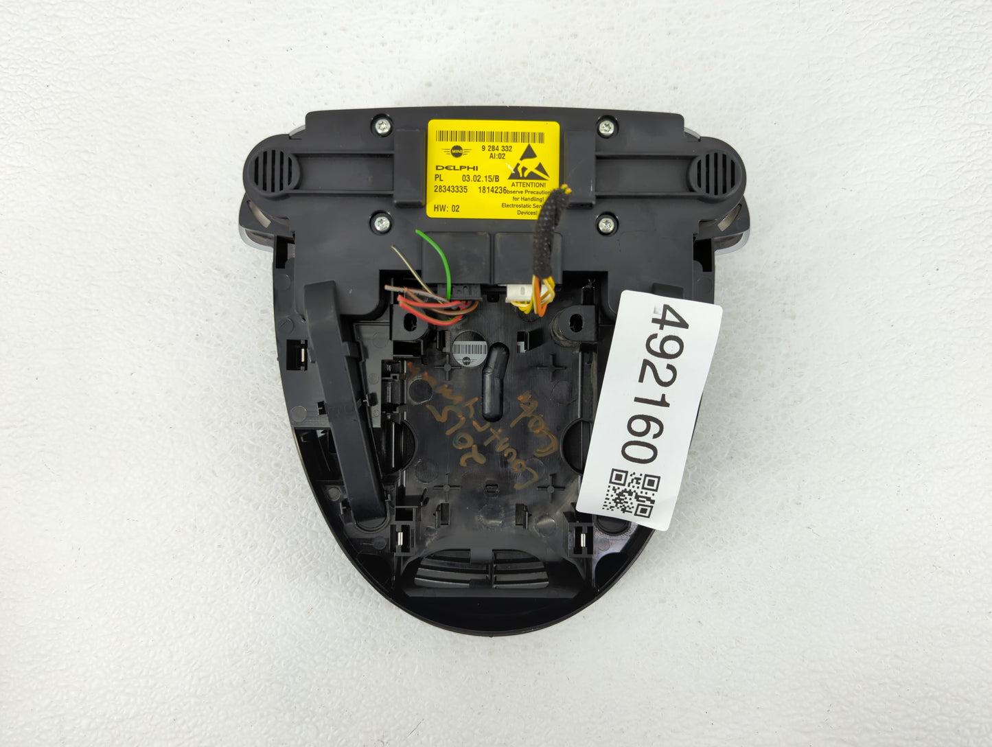 2012 Mini Cooper Overhead Roof Console Black - Oemusedautoparts1.com