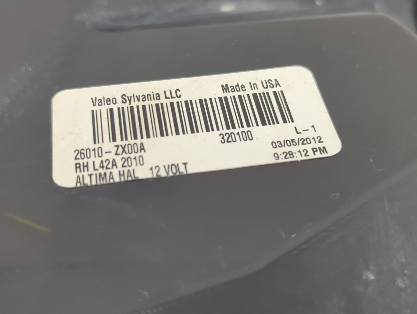 2010-2012 Nissan Altima Driver Left Oem Head Light Headlight Lamp - Oemusedautoparts1.com