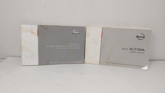 2012 Nissan Altima Owners Manual Book Guide OEM Used Auto Parts