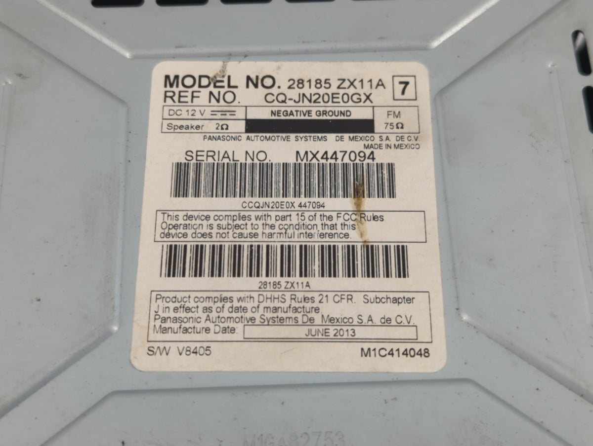 2012 Nissan Altima Radio AM FM Cd Player Receiver Replacement P/N:28185 ZX11A Fits Fits 2010 2011 OEM Used Auto Parts - Oemu