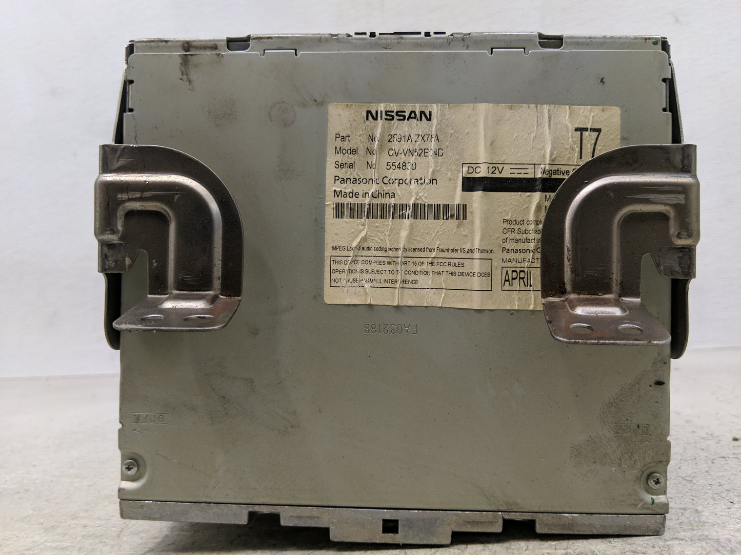 2012 Nissan Maxima Radio AM FM Cd Player Receiver Replacement P/N:2591A ZX76A Fits OEM Used Auto Parts - Oemusedautoparts1.c