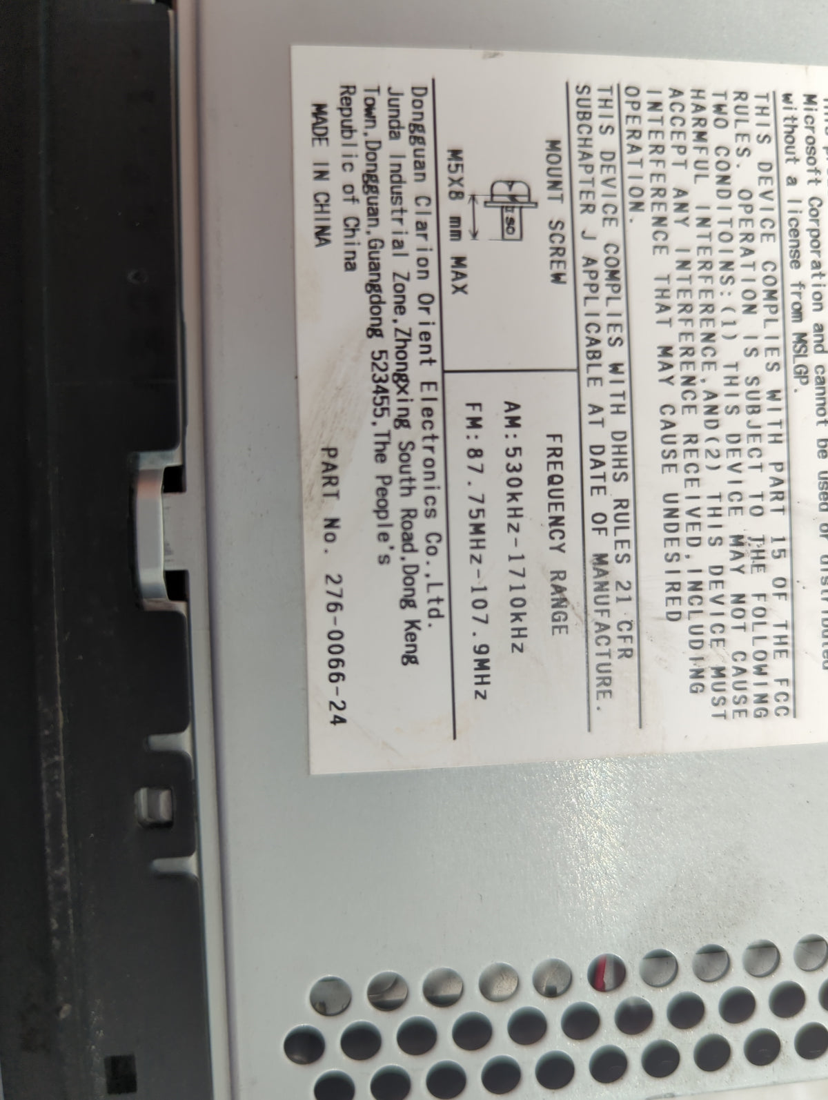 2011-2012 Nissan Quest Radio Control Panel 1505164 - Oemusedautoparts1.com