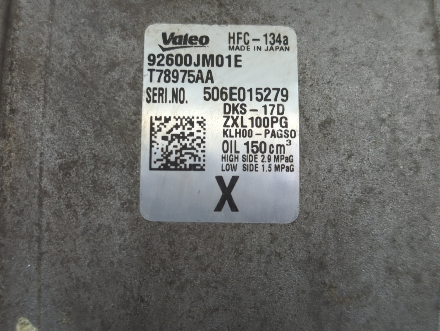 2008-2015 Nissan Rogue Air Conditioning A/c Ac Compressor Oem - Oemusedautoparts1.com