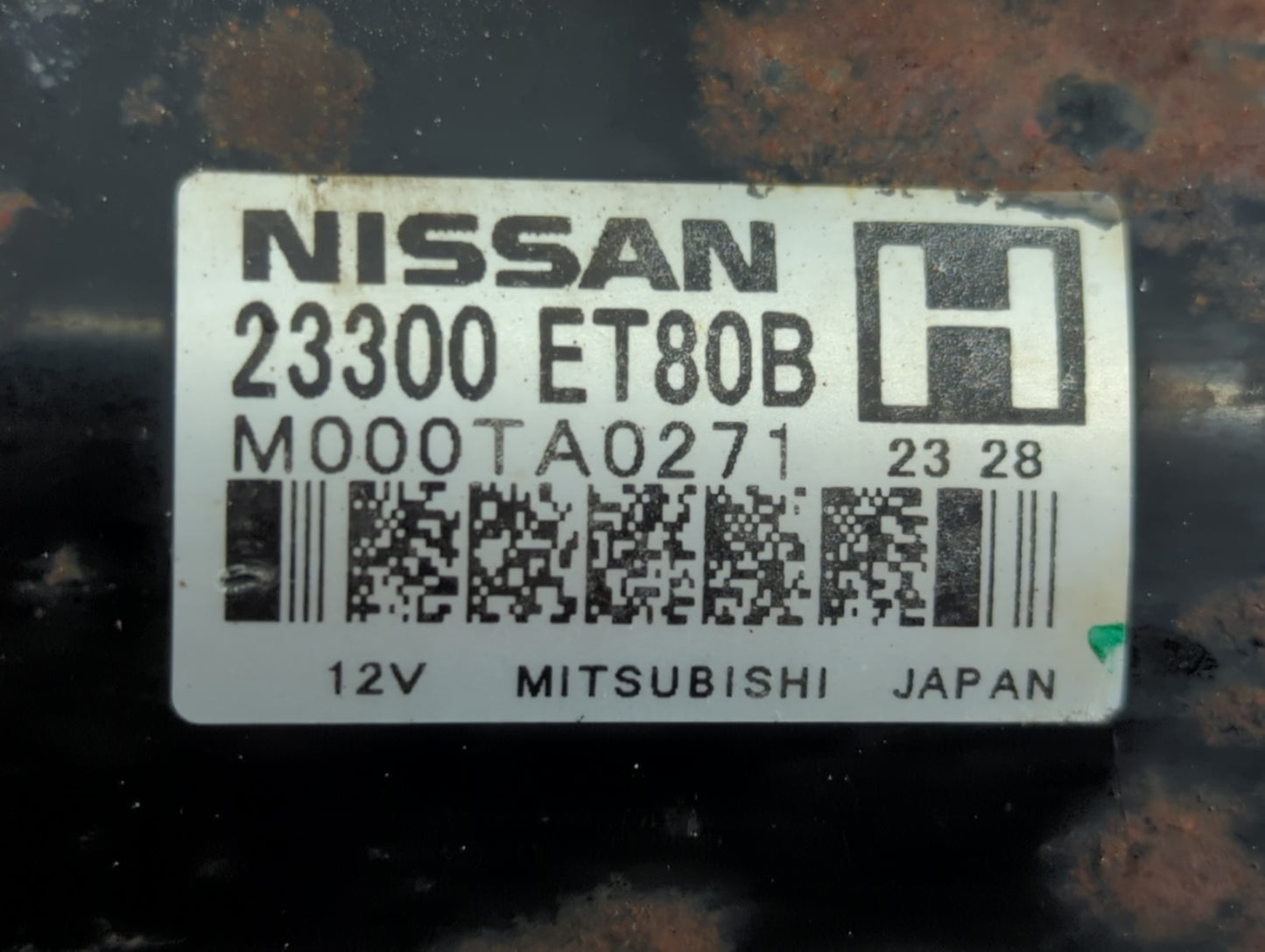 2008-2015 Nissan Rogue Car Starter Motor Solenoid OEM P/N:M000TA0271 23300 ET80B Fits Fits 2008 2009 2010 2011 2012 2013 201