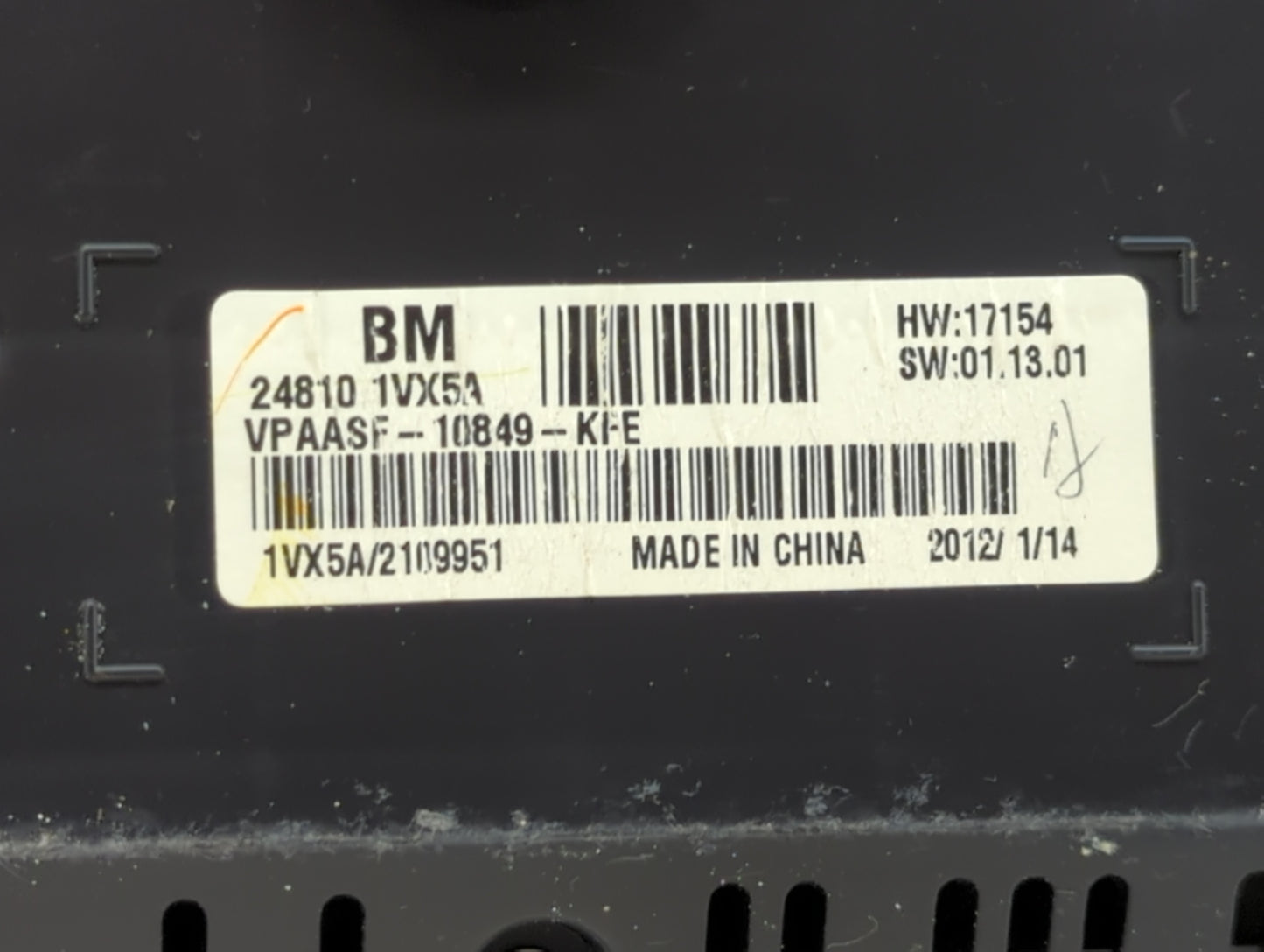 2012-2015 Nissan Rogue Instrument Cluster Speedometer Gauges P/N:24810 1VX5A Miles:155K Fits Fits 2012 2013 2014 2015 OEM Us