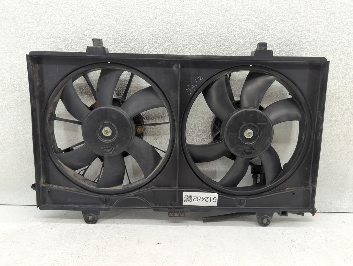 2007-2012 Nissan Sentra Left Radiator Fan Motor Assembly Black - Oemusedautoparts1.com